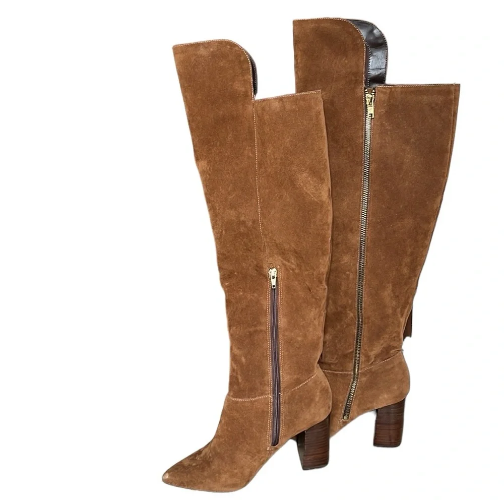 Lia Line Thick Heel Over Knee Boot